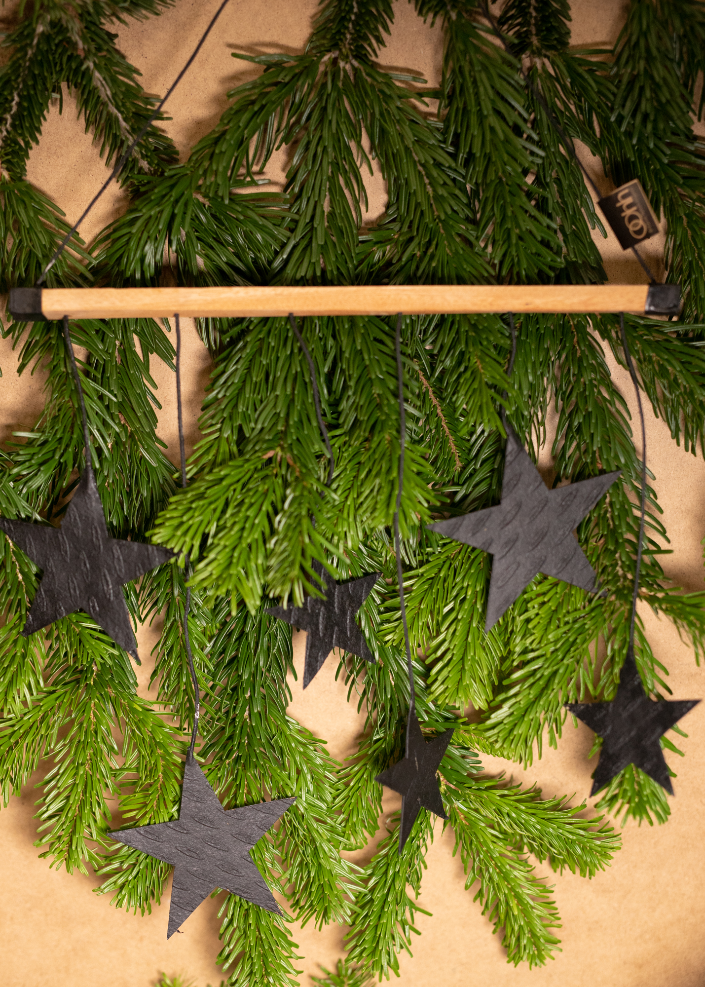 Christmas Wood Hanger Black