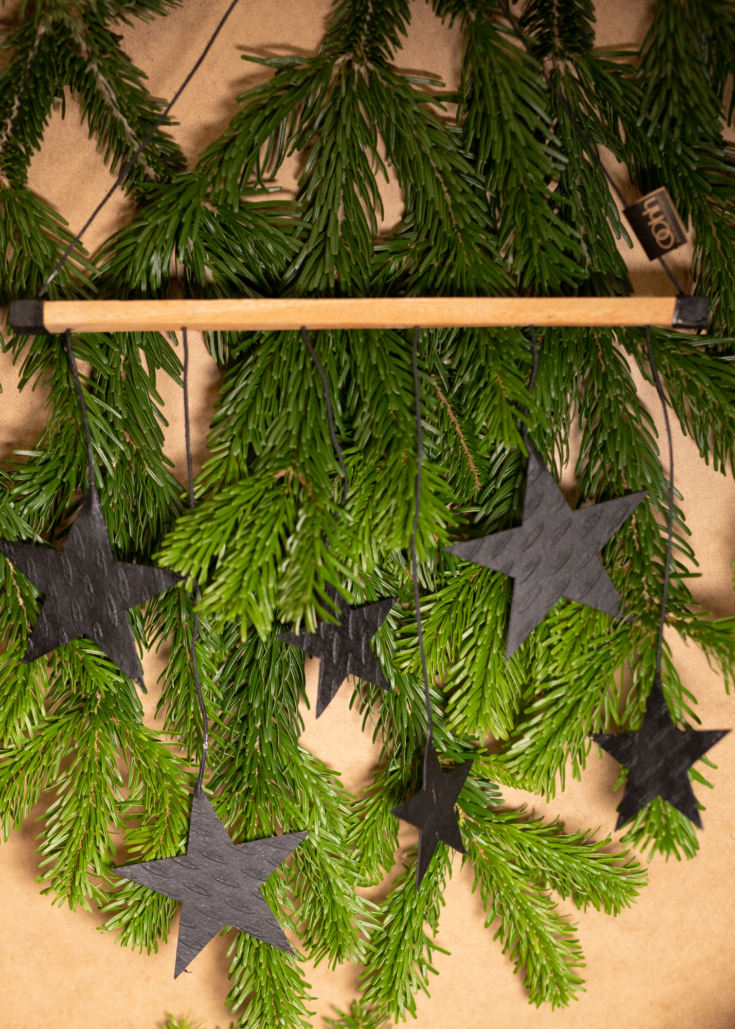 Christmas Wood Hanger Black Christmas Wood Hanger Black